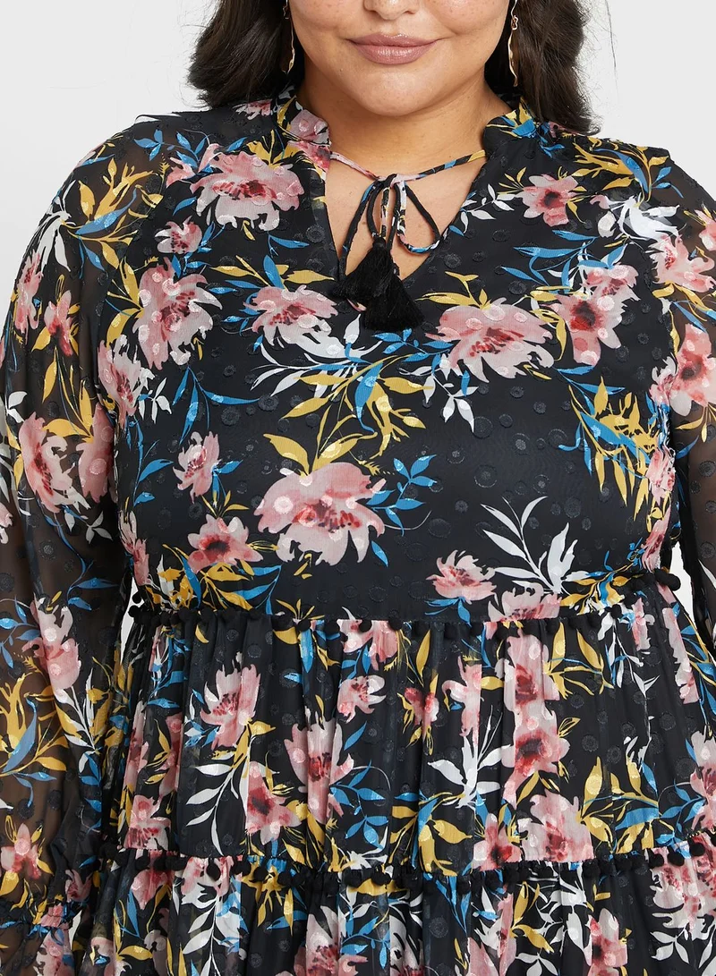lovedrobe Floral Tiered Dress