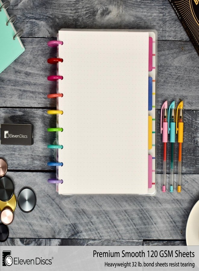 Eleven Discs Classic Size Discbound Paper - Pure Dot Grid Sheets - Premium 120gsm Heavyweight Notebook & Planner Refills - 9 Discs, 7 x 9.25 in - Punched for Happy Planner (50 Sheets) - Image 2