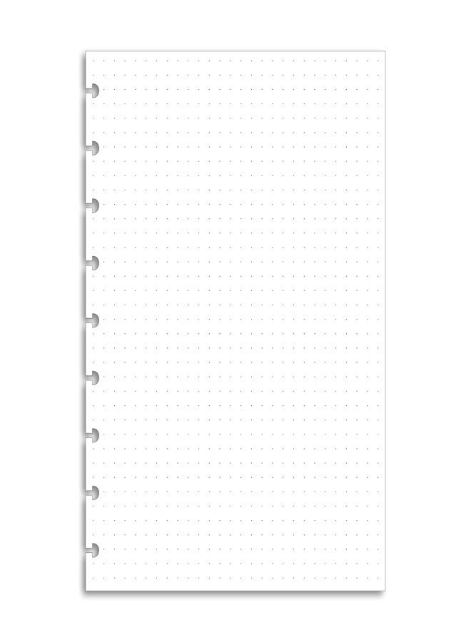 Eleven Discs Classic Size Discbound Paper - Pure Dot Grid Sheets - Premium 120gsm Heavyweight Notebook & Planner Refills - 9 Discs, 7 x 9.25 in - Punched for Happy Planner (50 Sheets) - Image 1