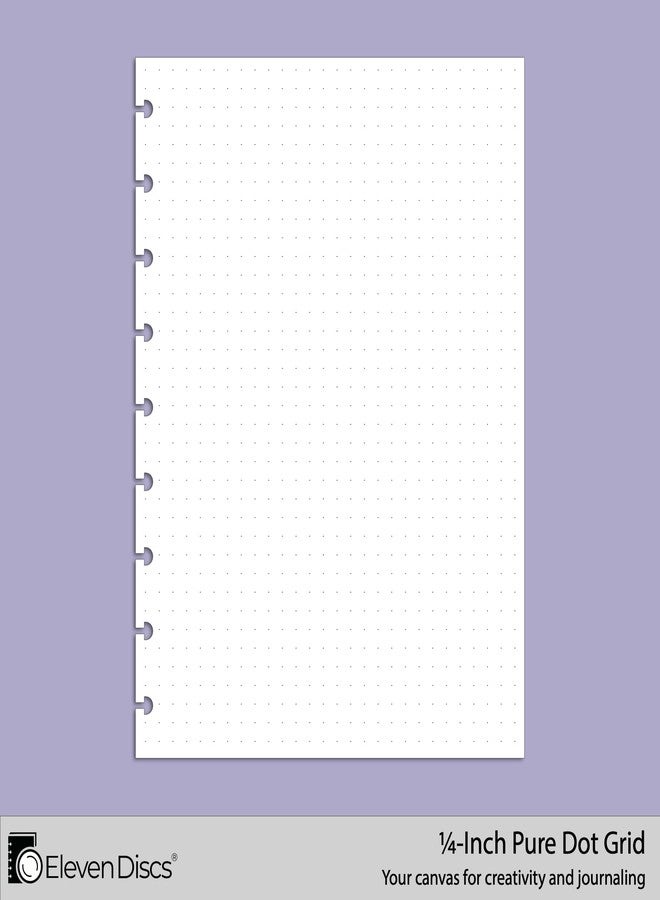 Eleven Discs Classic Size Discbound Paper - Pure Dot Grid Sheets - Premium 120gsm Heavyweight Notebook & Planner Refills - 9 Discs, 7 x 9.25 in - Punched for Happy Planner (50 Sheets) - Image 3