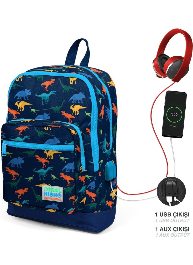 School Bag and Lunch Box Set - Boy Navy Blue Dinosaur - USB Socket - pzsku/ZD5E04D75EBF424759B38Z/45/_/1726653726/b8453629-7914-45ea-8f3a-472ee53bdafb