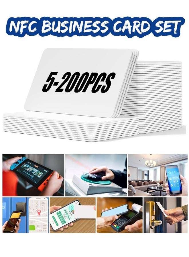 Generic 5/10/20/50/100/120/150/200 Pcs Nfc Cards Nfc Tags Nfc Business Card Nfc Chip Compatible With All Nfc Enabled Devices For All Nfc Enabled Smart Phones And Device (Rectangle) - Image 1