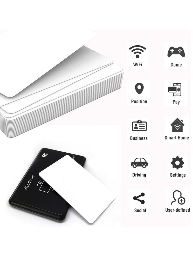 Generic 5/10/20/50/100/120/150/200 Pcs Nfc Cards Nfc Tags Nfc Business Card Nfc Chip Compatible With All Nfc Enabled Devices For All Nfc Enabled Smart Phones And Device (Rectangle) - Image 3