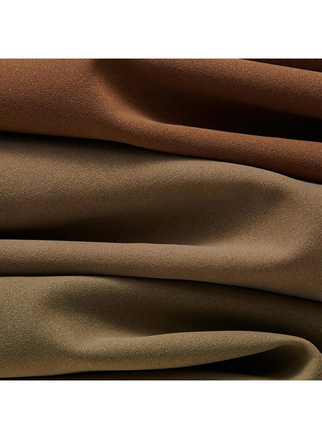 EACHY Travel Makeup Bag, Faux Suede Cosmetic Bags for Women,Large Capacity Portable Pouch Open Flat Toiletry Bag Make up Organizer with Divider and Handle - Image 4