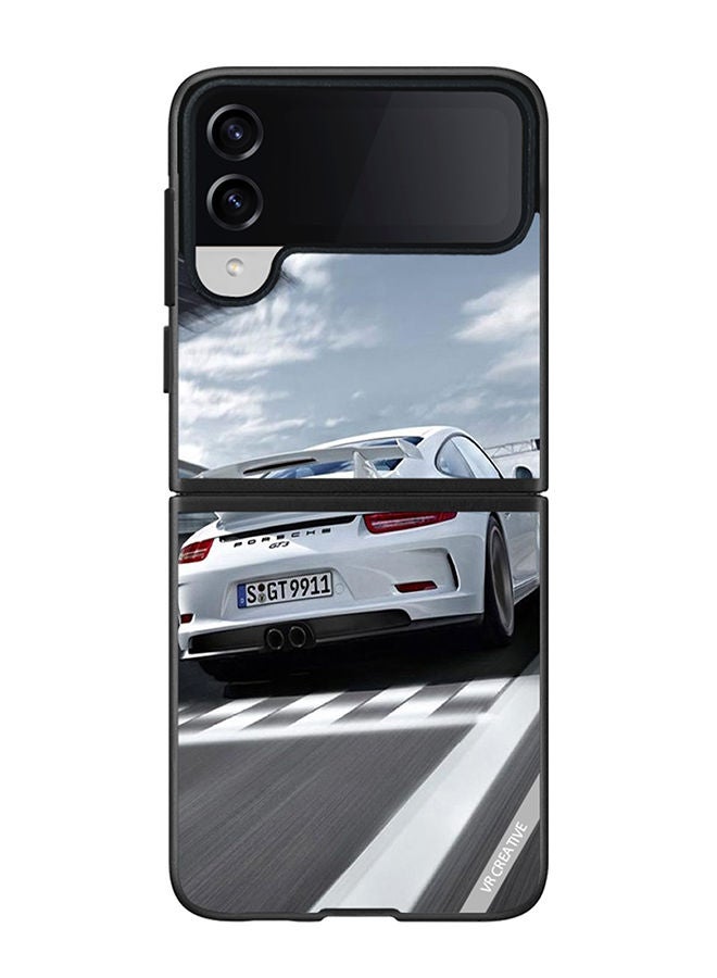VR CREATIVE Protective Case Cover For Samsung Galaxy Z Flip4 Porsche 911 Design Multicolour - Image 1