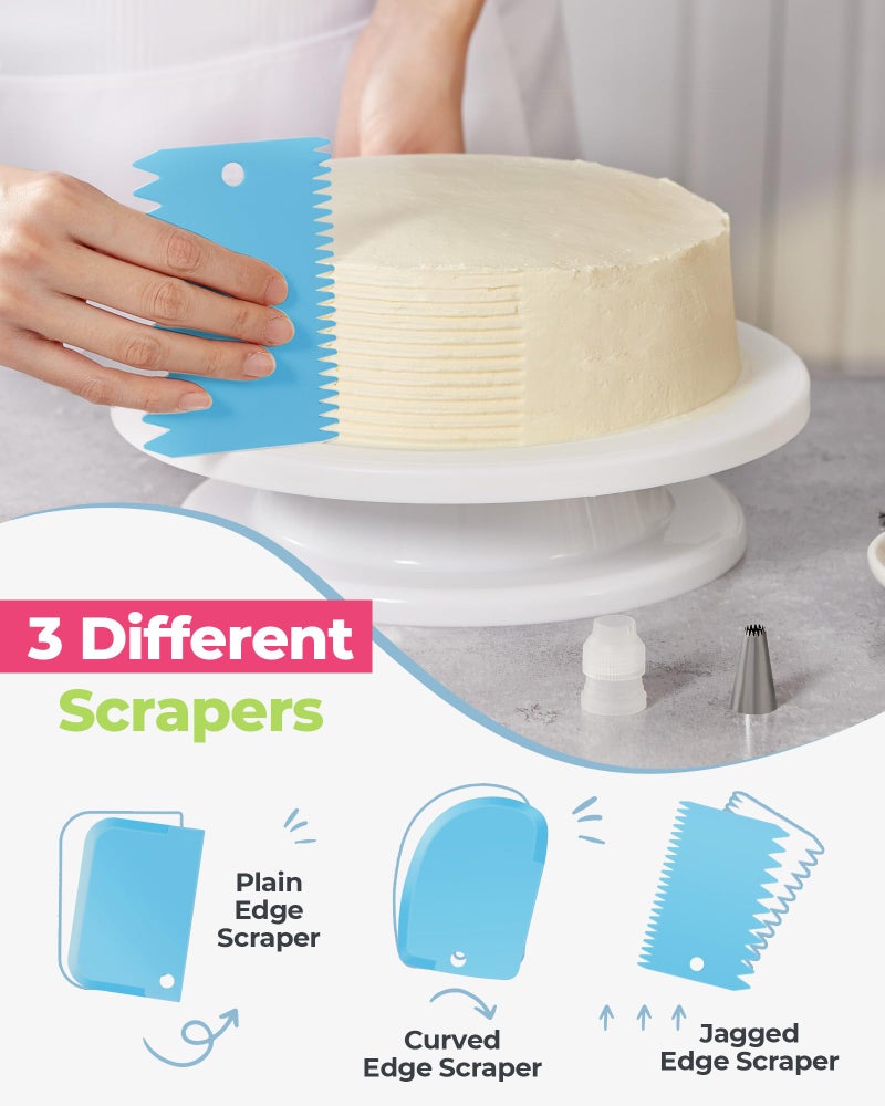 Kootek 32-Piece Piping Bags and Tips Set with 24 Icing Piping Tips, 2 Reusable Pastry Bags 12 Inch, Reusable Piping Icing Bags and Tips, Cake Decorating Kit for Frosting Cookie, Cupcake - Image 3