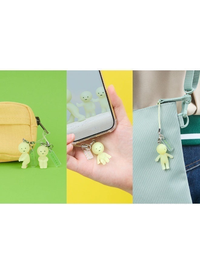 Smiski Strap Accessories Series 1 Glow In The Dark Luminous Mini Figure Backpack Hanging Charm Keychain Collectible Single Random Secret Variant Surprise Pack - Image 3