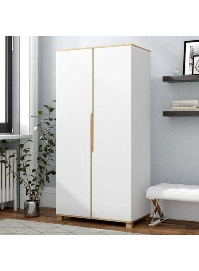 Al Home White Wood Wardrobe for Chic Organization By Alhome