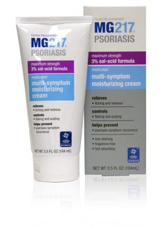MG217 MG217 Medicated Moisturizing Psoriasis Cream With 3% Salicylic Acid, Multi-symptom, Fragrance Free, 3.5 Fl Oz, (5604)  - Image 1