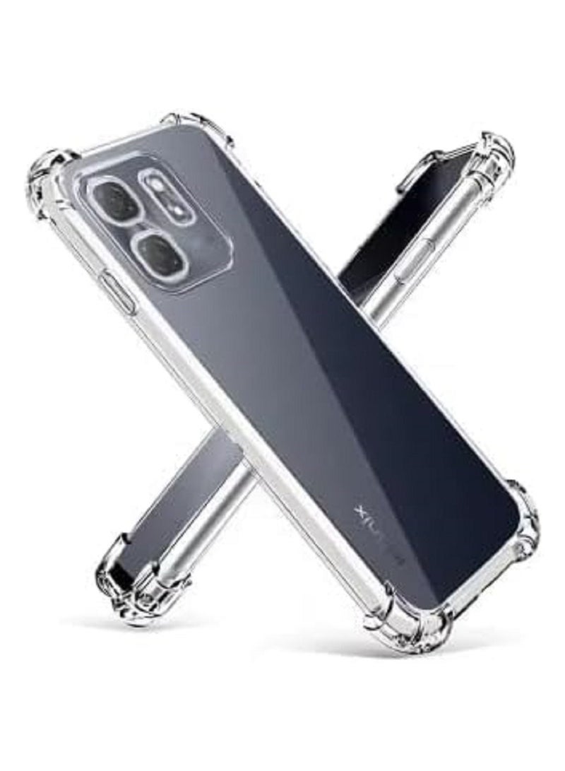Infinix Smart 9 / Hot 50i Case Clear Shockpoof Reinforced Corners Slim Fit Soft Flexible TPU Bumper Phone Case With Camera Protection for Infinix Smart 9 / Hot 50i ,Crystal Clear - Image 3
