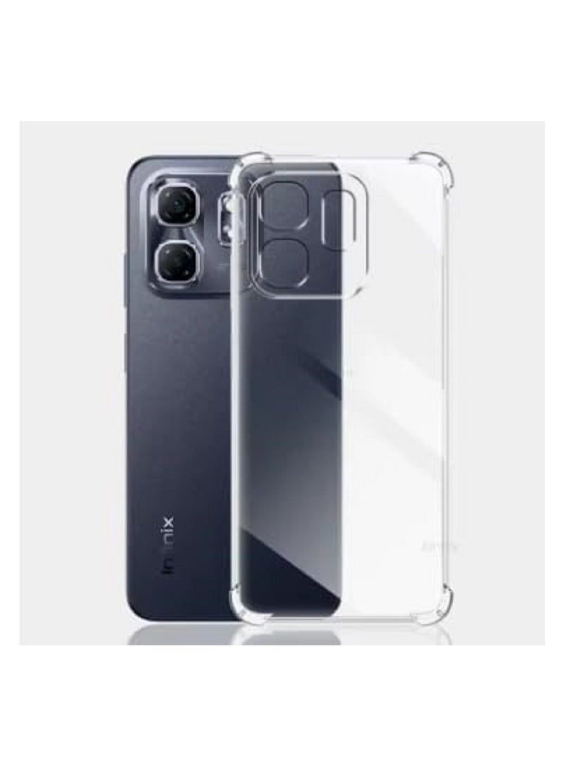 Infinix Smart 9 / Hot 50i Case Clear Shockpoof Reinforced Corners Slim Fit Soft Flexible TPU Bumper Phone Case With Camera Protection for Infinix Smart 9 / Hot 50i ,Crystal Clear - Image 5