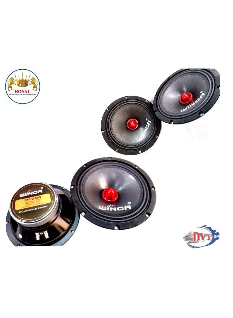 Royal 8"Midrange Car Speaker Features Winca/RMS Power'350W/Max Power'600w (DYT-W803) - Image 1