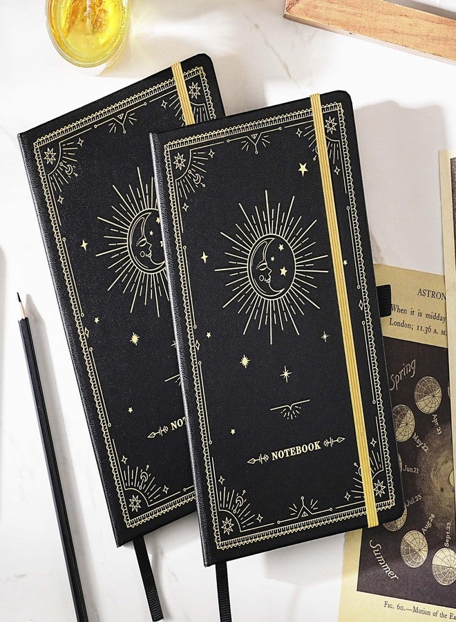 Artfan Ruled Notebook/Journal - Premium Thick Paper Faux Leather Classic Writing Notebook with Pocket + Page Dividers Gifts, Banded, Large, 144 Pages, Hard Cover, Lined (5.8 x 8.4) - White Sun Goddess - Image 2