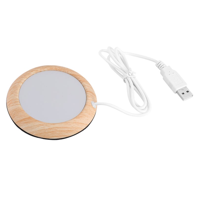 USB Cup Warmer: Walnut Wood & Metal Build, Even Heating, Safe Durable - Portable USB-Powered Beverage Heater for Home Office Use - Image 3