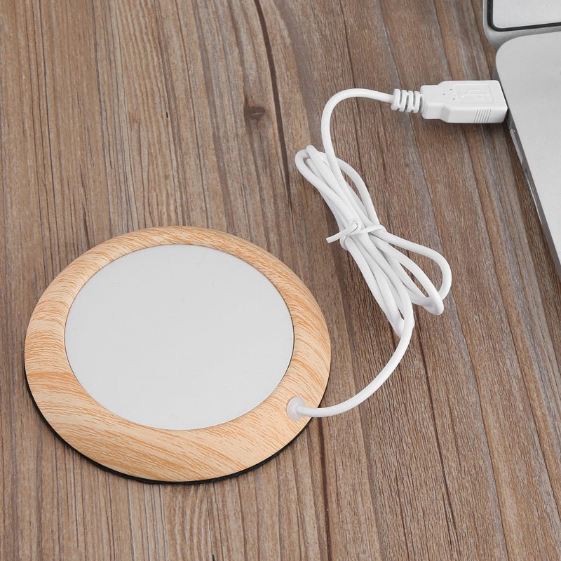 USB Cup Warmer: Walnut Wood & Metal Build, Even Heating, Safe Durable - Portable USB-Powered Beverage Heater for Home Office Use - Image 5