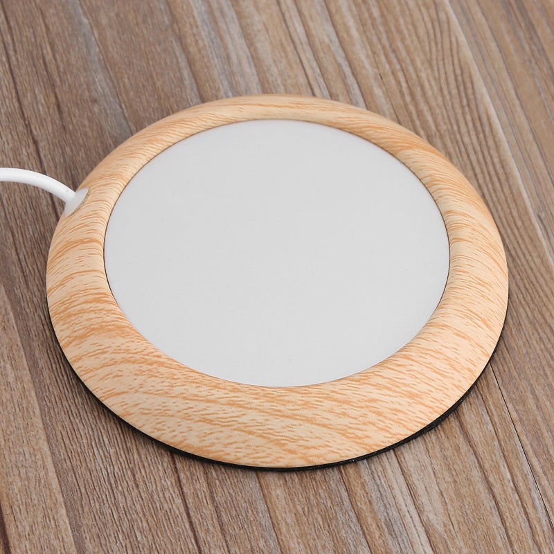 USB Cup Warmer: Walnut Wood & Metal Build, Even Heating, Safe Durable - Portable USB-Powered Beverage Heater for Home Office Use - Image 2