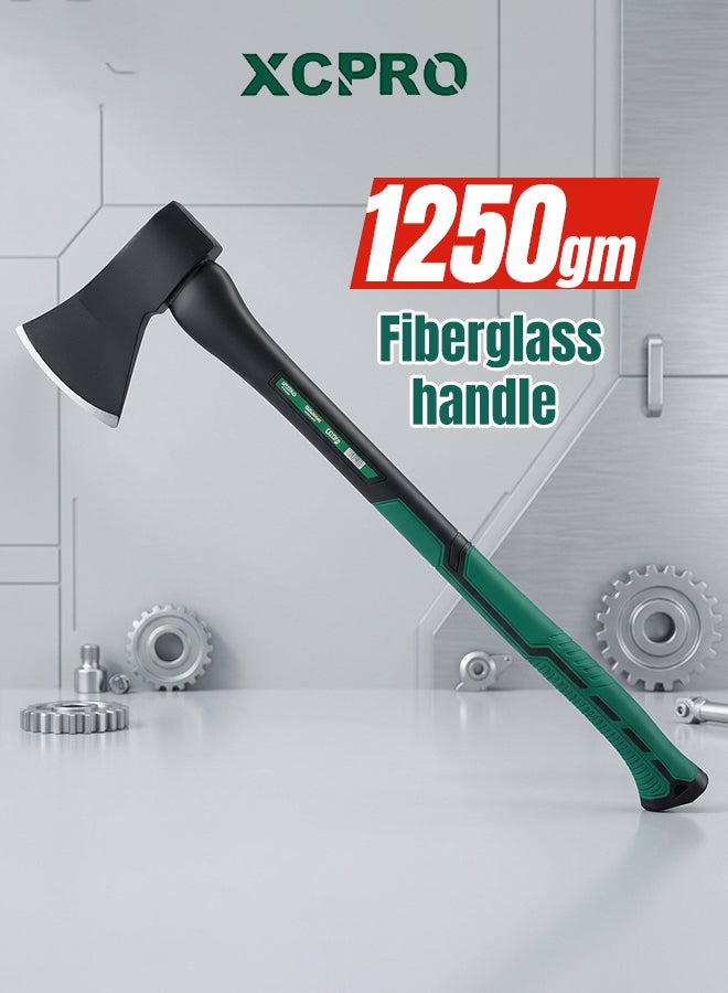 Camping Axe 1250g Fiberglass Handle Drop Forged 45 Carbon Steel