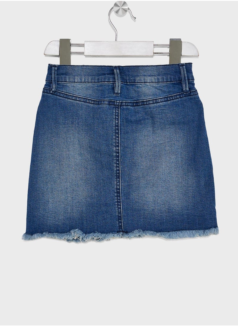 Cotton On - Kids Denim Skirt - Image 1