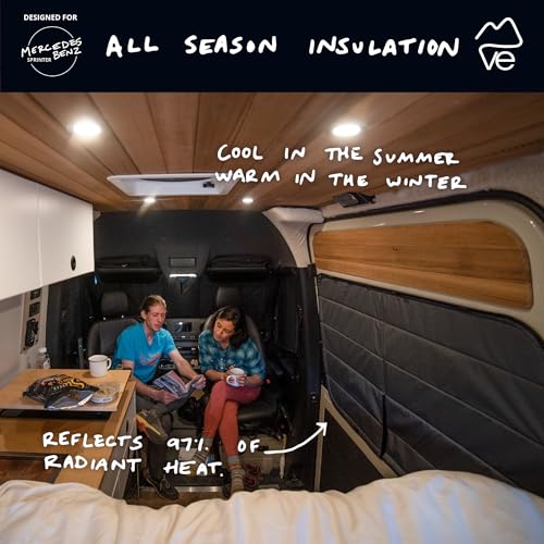 VanEssential Insulated Magnetic Blackout Window Cover Designed for Mercedes-Benz NCV3 & VS30 Sliding Door with Bare Metal Frame ONLY (Van Years 2007 to Current Year) - Cool Gray - Image 3