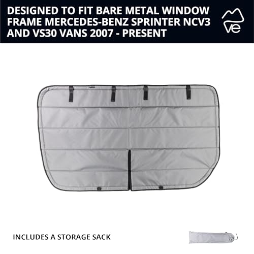 VanEssential Insulated Magnetic Blackout Window Cover Designed for Mercedes-Benz NCV3 & VS30 Sliding Door with Bare Metal Frame ONLY (Van Years 2007 to Current Year) - Cool Gray - Image 5