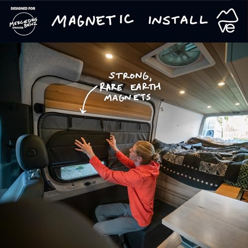 VanEssential Insulated Magnetic Blackout Window Cover Designed for Mercedes-Benz NCV3 & VS30 Sliding Door with Bare Metal Frame ONLY (Van Years 2007 to Current Year) - Cool Gray - Image 2