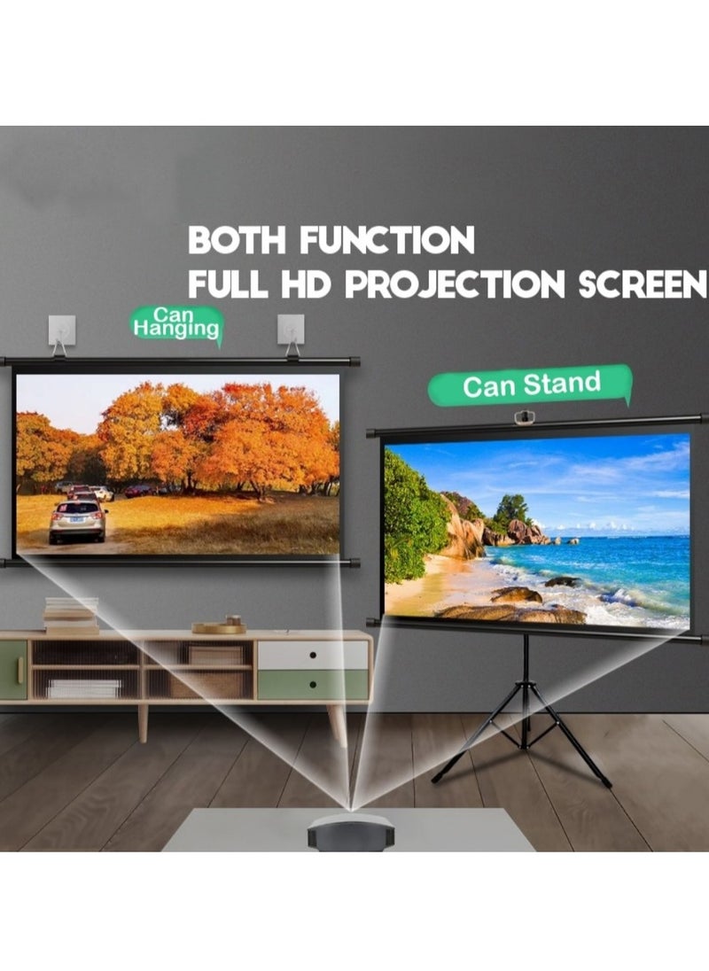 Flash Hawk Updated Projector Screen with Stand 120 inch Indoor Outdoor Projector Screen 16:9, 4K HD Projector Screen for Outdoor and Indoor Wall Hanging 2 IN 1 with Carry Bag, Ground Nails  - Image 3