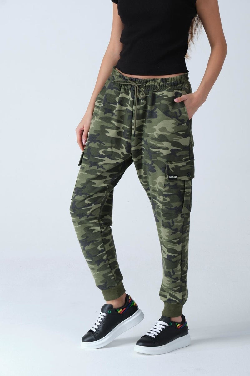 Alexander Gardi Camouflage Patterned Pocketed Sweatpants (E21-72100)  - Image 1