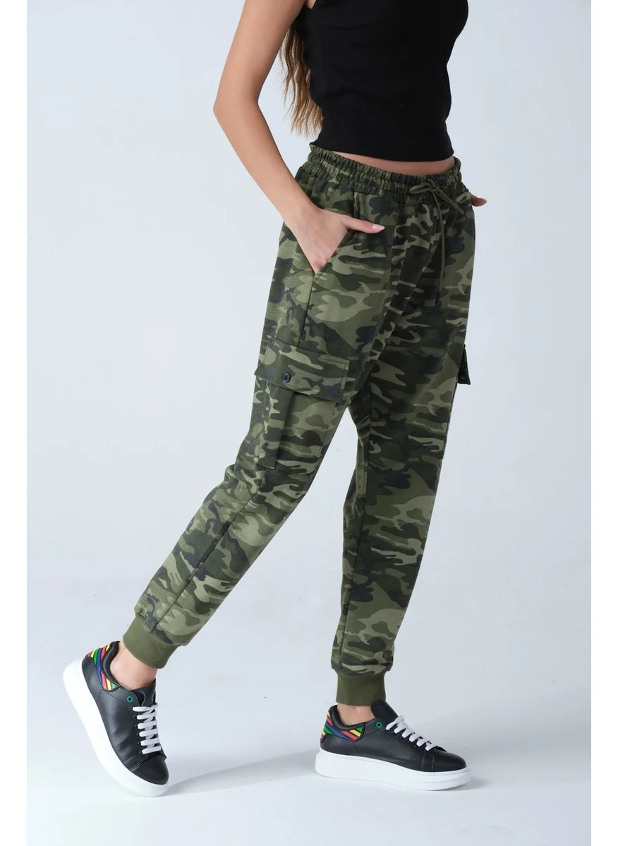 Alexander Gardi Camouflage Patterned Pocketed Sweatpants (E21-72100)