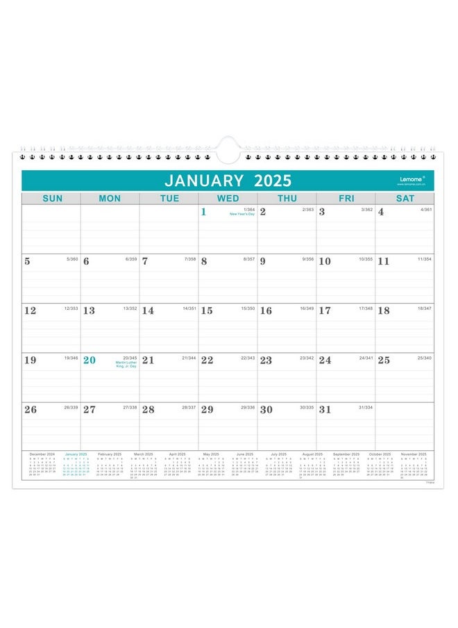 ليموم تقويم 2025، تقويم حائطي لمدة 12 شهرًا من يناير 2025 إلى ديسمبر 2025، 11.5 بوصة × 14.6 بوصة، تقويم 2025 مع التاريخ الجولياني  - Image 1