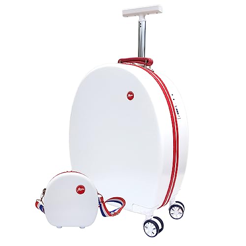 JUNIOR JOE ABS Hard 22 inch Luggage- Kids Luggage(Travel Luggage Bag_white) - Image 1