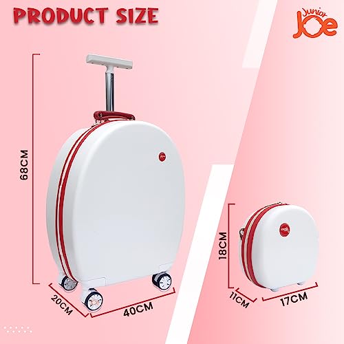 JUNIOR JOE ABS Hard 22 inch Luggage- Kids Luggage(Travel Luggage Bag_white) - Image 2