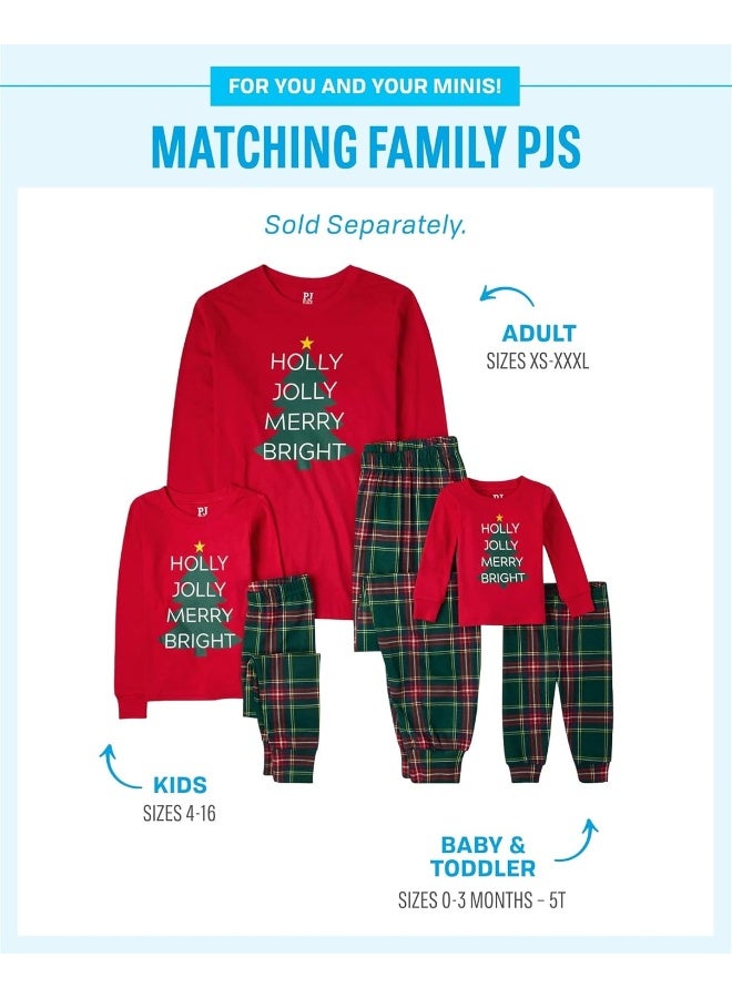 The Children's Place Unisex Kids Matching Family Thermal Buffalo Plaid Snug Fit Cotton Pajamas Pajama Set - Image 2