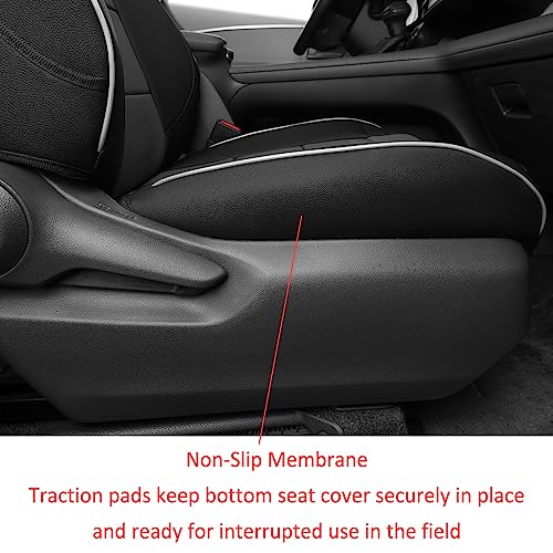 EKR Custom Fit Sienna Seat Covers for Select Toyota Sienna LE, XLE,XLE Plus,8-Passenger Seating,2nd Row 4/2/4 Split 8 Seats 2021-2024 - Three Row,Leather (Black/Gray) - Image 2