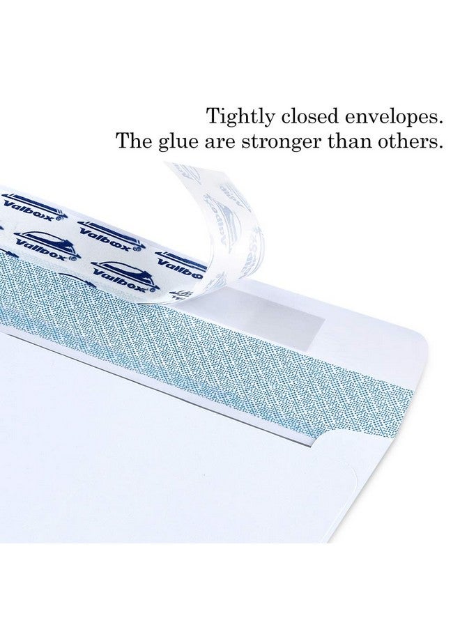 ValBox 200 Count 8 Double Window Envelopes 3 5/8" X 8 11/16" Flip And Seal Double Window Security Check Envelopes Security Tint Pattern Designed For Home Office Secure Mailing - Image 3