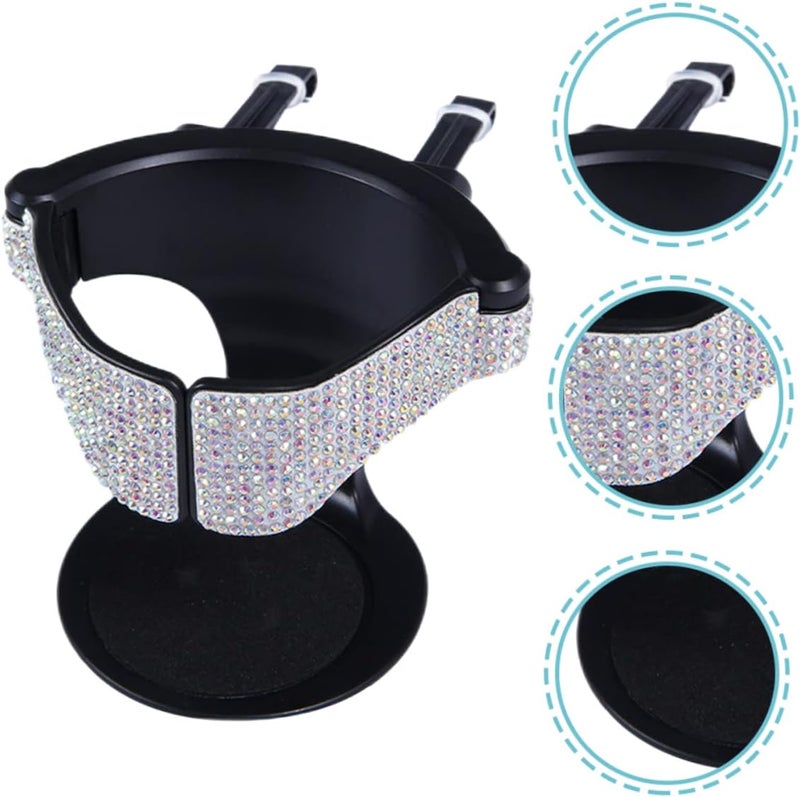 FAVOMOTO Car Cup Holder Rhinestone Drink Stand for Mugs Easy to Install Fits Vehicles Horizontal Vents for and Everyday Use - Image 3