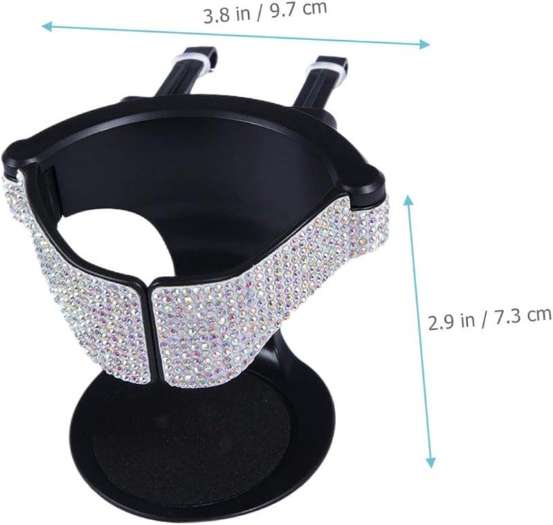 FAVOMOTO Car Cup Holder Rhinestone Drink Stand for Mugs Easy to Install Fits Vehicles Horizontal Vents for and Everyday Use - Image 2