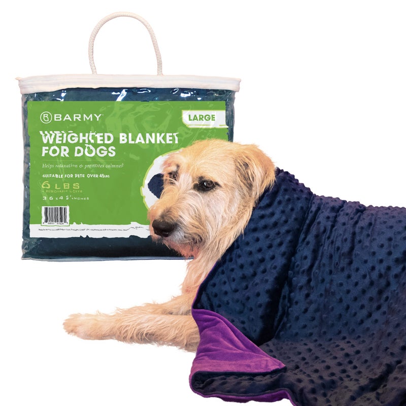 BARMY Weighted Blanket for Dogs with Washable Cover  Thunder Blankets for Anxiety  Weather WaterResistant Inner Blanket 3 Sizes