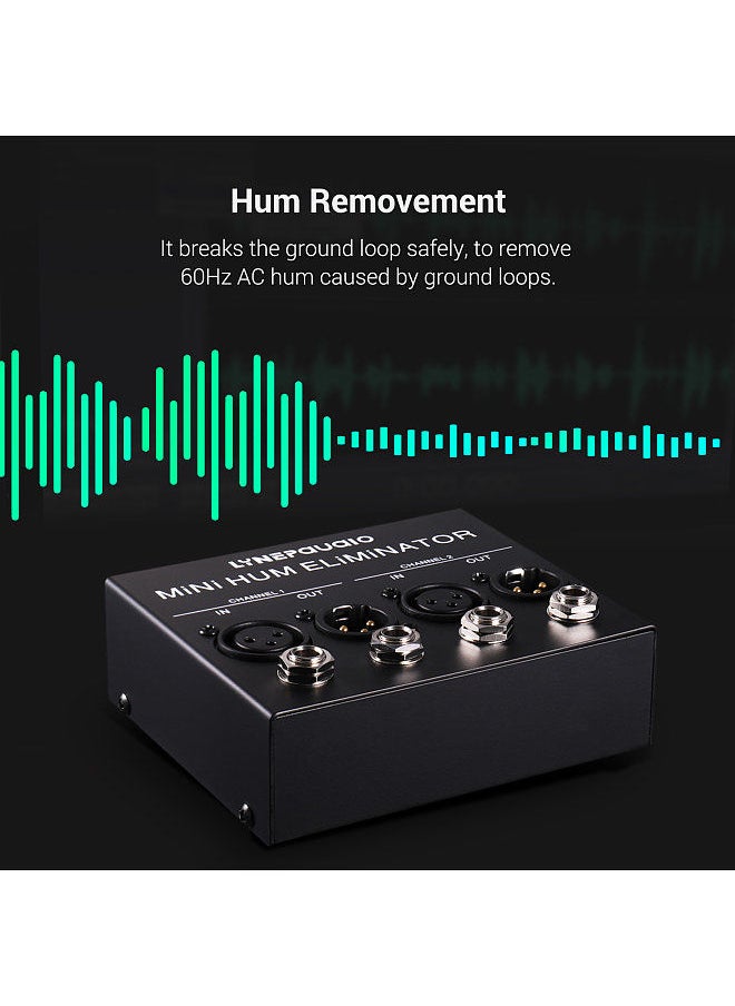 Compact Hum Eliminator Box 4 Channel Passive Buzz Destroyer Noise Canceller