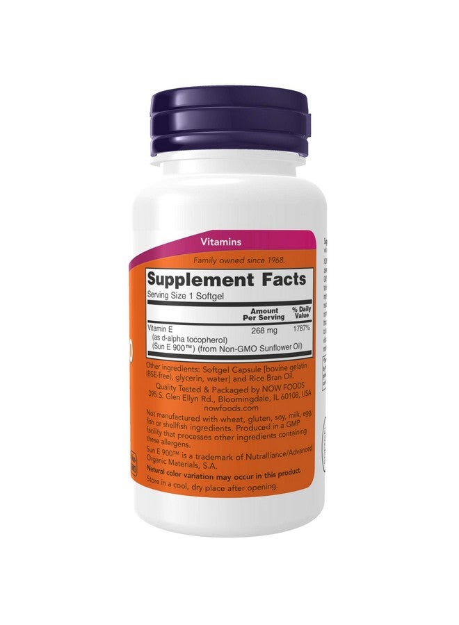 now Supplements Sune™ 400 Iu With Dalpha Tocopherol From Nongmo Sunflower Oil 60 Softgels - Image 3