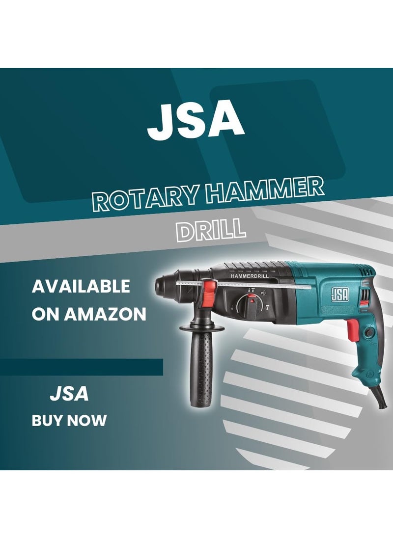 JSA JSA Rotary Hammer Drill, Punch, 800W 26mm, Heavy Duty SDS-PLUS Drilling Machine  - Image 2