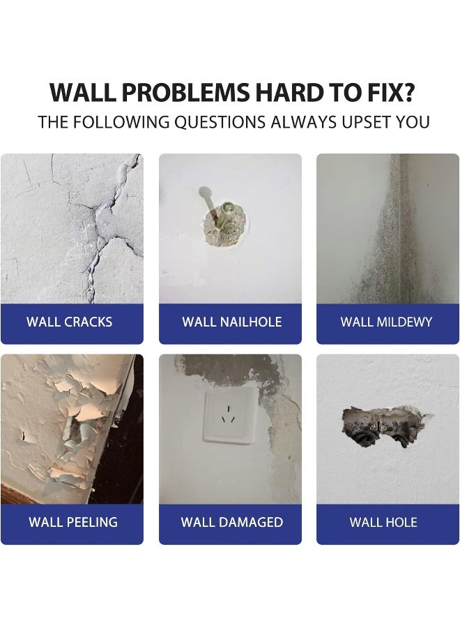 Boncart Drywall Repair Kit, 2 Pack Wall Mending Agent, Wall Spackle with Scraper, Wall Surface Hole Fill Quick and Easy Solution  - Image 2