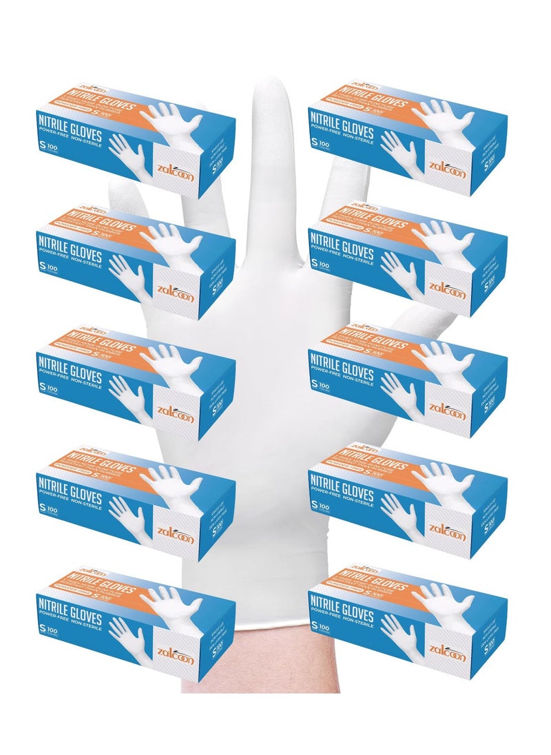 Zalcoon Zalcoon Nitrile Exam Gloves, Powder Free, Latex Free, Best for Restaurant, Saloon, Kitchen, Cleaning, Food Prep (10 Pack x 100 Pieces)  - Image 1