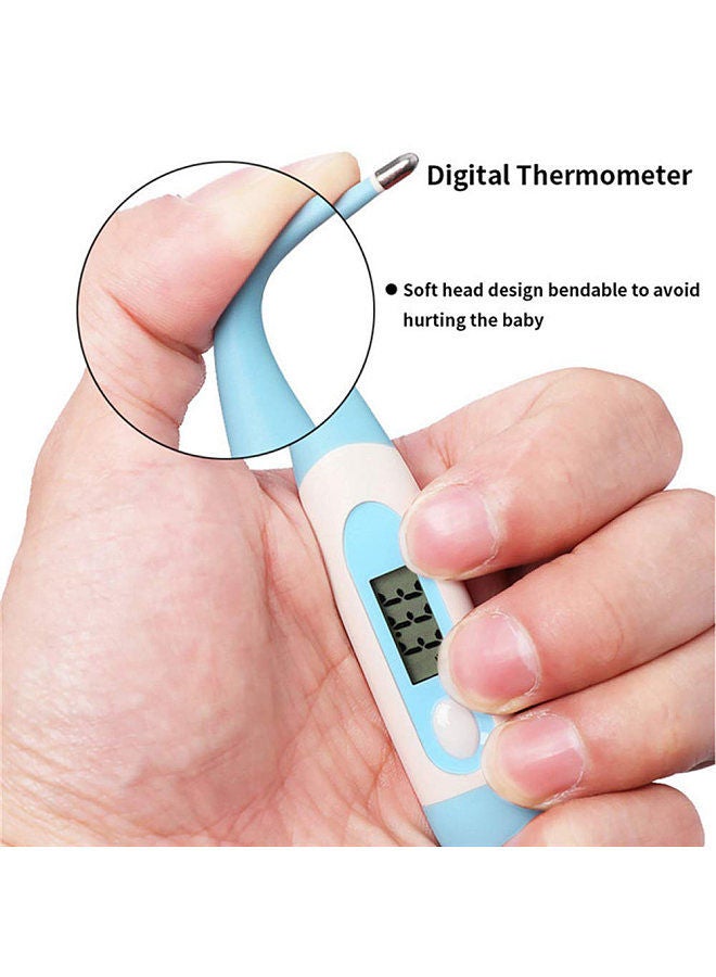 Baby Grooming Kit Set 13 PCS Baby Healthcare and Grooming Kit Thermometer Feeder Nasal Aspirator Finger Toothbrush Newborn Manicure Set Infant Nail Clippers Hairbrush Tool Set  - Image 3