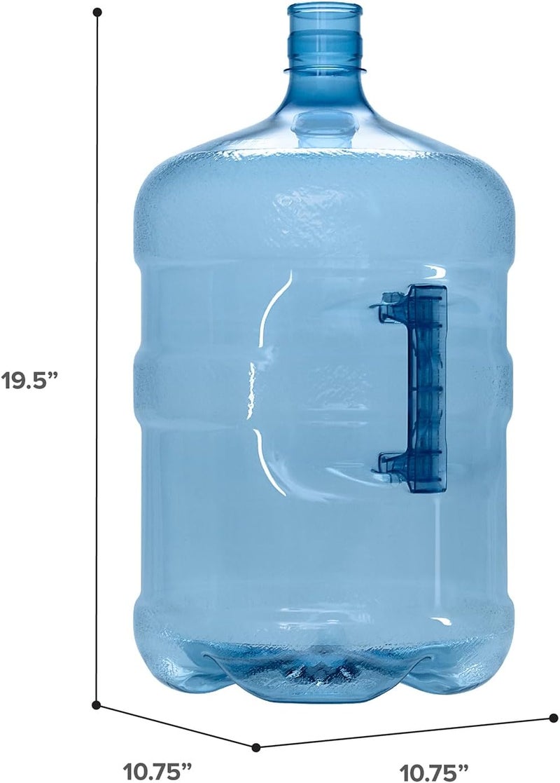 Geo Brio BPA Free 5 Gallon Plastic Crown Cap Reusable Water Bottle Container - Image 4