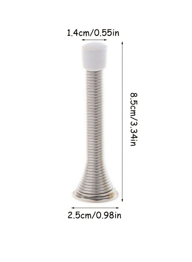 6pcs Heavy Duty Spring Door Stoppers Low Installation Wall And Bottom Door Bumpers - Image 4