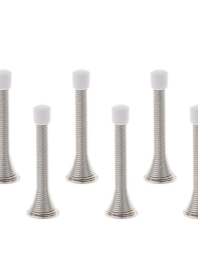 6pcs Heavy Duty Spring Door Stoppers Low Installation Wall And Bottom Door Bumpers - Image 3
