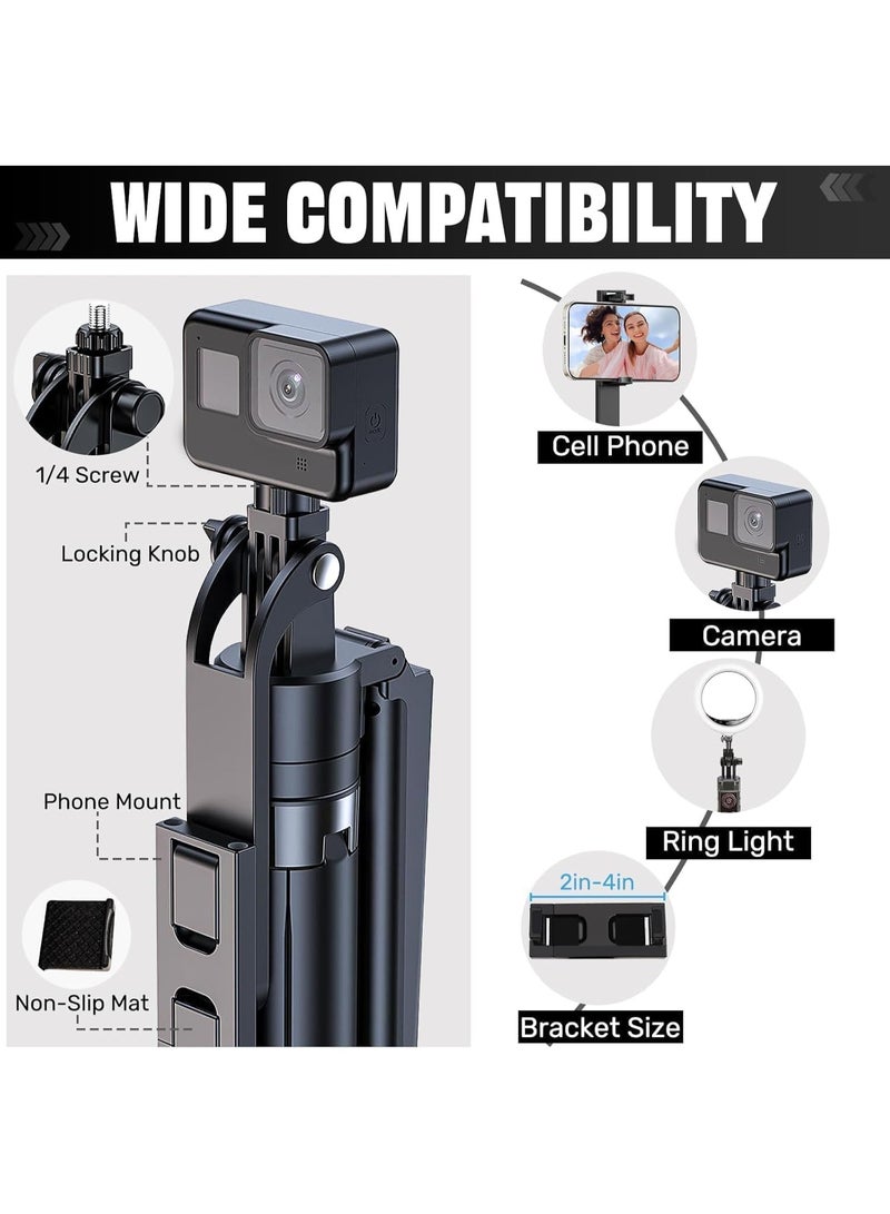 MUNTAQI 360° Face Tracking Smart Tripod – Auto Tracking Gimbal with Bluetooth, Selfie Stick & Tripod Stand | All-in-One Rotation Phone Holder for Vlogging, TikTok, YouTube, Video Calls - Image 4