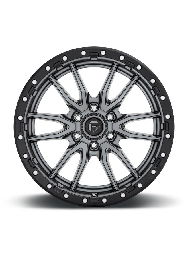 FUEL D680 REBEL 16X8 6X139.7 ET01 CB106.1 ANTHRACITE /MBK LIP - Image 3