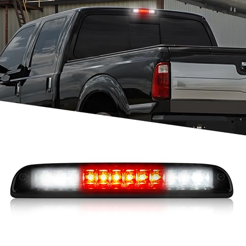 LESAUCE 3rd Third Brake Light, High Mount Stop Light Cargo Lamp Waterproof Red/White Smoke Lens for 1999-2016 Ford F-250 F-350 F-450 F-550 Super Duty, 1993-2011 Ford Ranger, 1994-2010 Mazda - Image 1