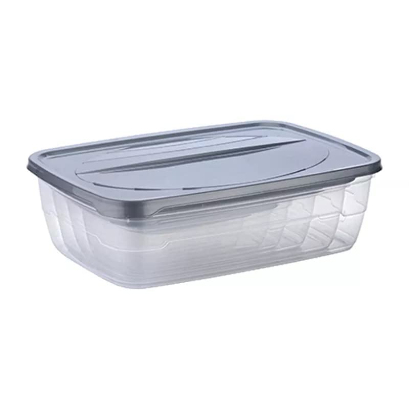 SKAIV Set of 6 Transparent Air Tight Lid Rectangular Plastic Kitchen Food Storage Container Clear Fridge Freezer Meat Storage Boxes Bowl 6 Pcs 225ml 325ml 650ml 1250ml 2200ml 3500ml - Image 3
